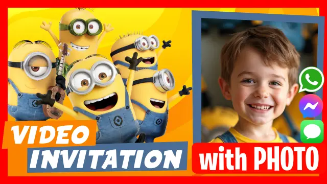 Editable Minions Video Invitation