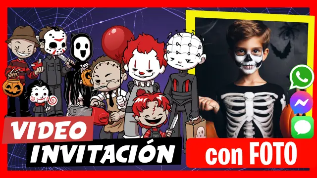 Video Invitación Editable de Halloween