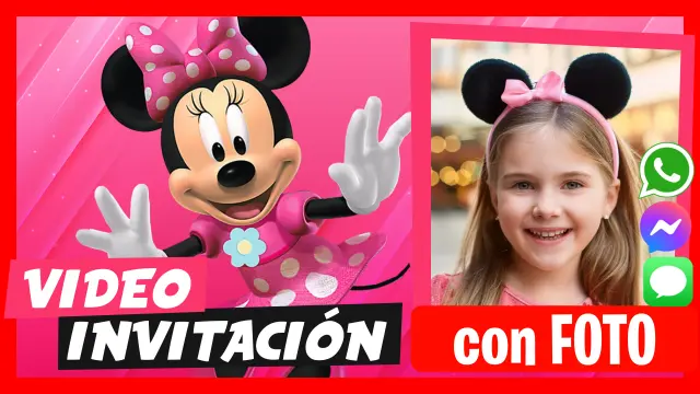 Video Invitación Editable de Minnie