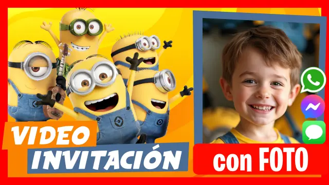 Video Invitación Editable de Minions