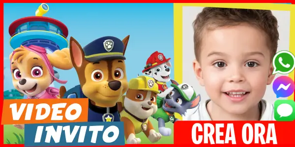Video Invito Modificabile Paw Patrol