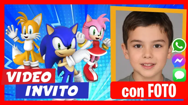 Video Invito Modificabile Sonic