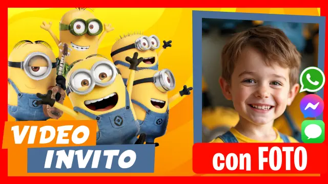 Video Invito Modificabile Minions