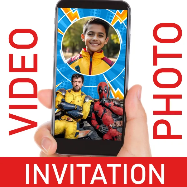 Deadpool and Wolverine Video Invitation for Birthdays