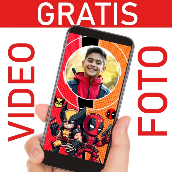 Video Invitación Deadpool y Wolverine GRATIS para Cumpleaños