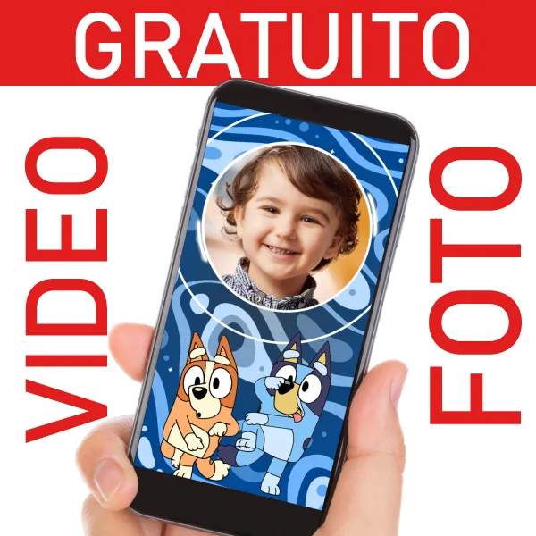 Video invito Bluey e Bingo GRATUITO per compleanni