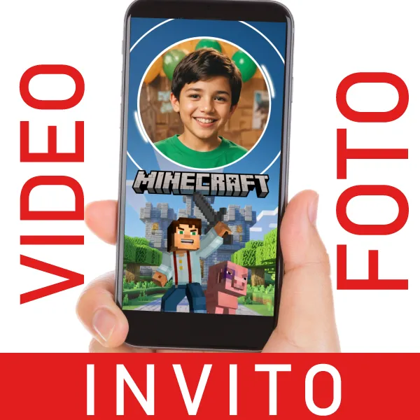 Minecraft Video Invito per Compleanni