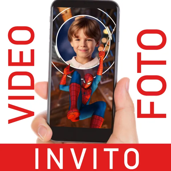 Spider-Man Uomo Ragno Video Invito per Compleanni